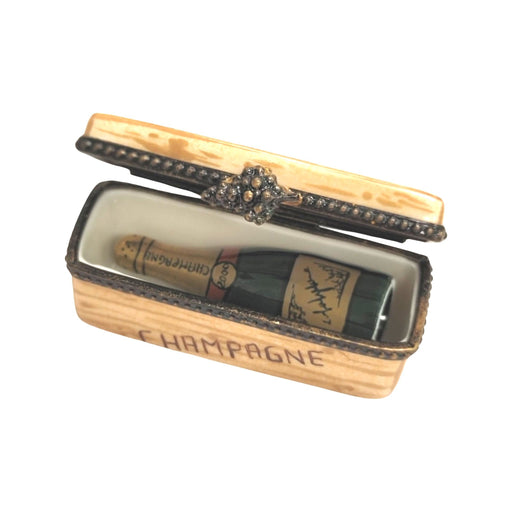 Millennium Champagne Limoges Box for Luxury Collectors Porcelain Limoges wine French Trinket Box
