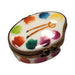 Mini Artist Paint Pallette Limoges box painted by hand in Limoges, France, a gift to treasure