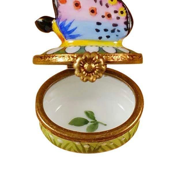 Mini Butterfly Limoges Box for Nature Lovers Porcelain Limoges Butterfly French Trinket Box