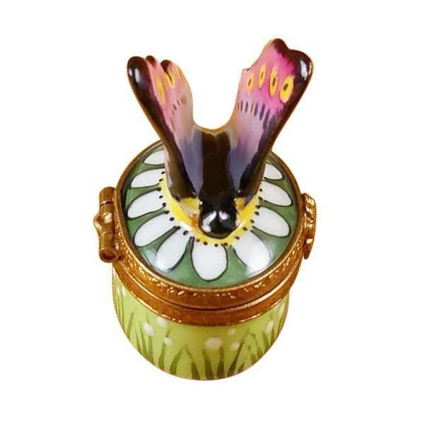 Mini Butterfly Limoges Box for Nature Lovers Porcelain Limoges Butterfly French Trinket Box