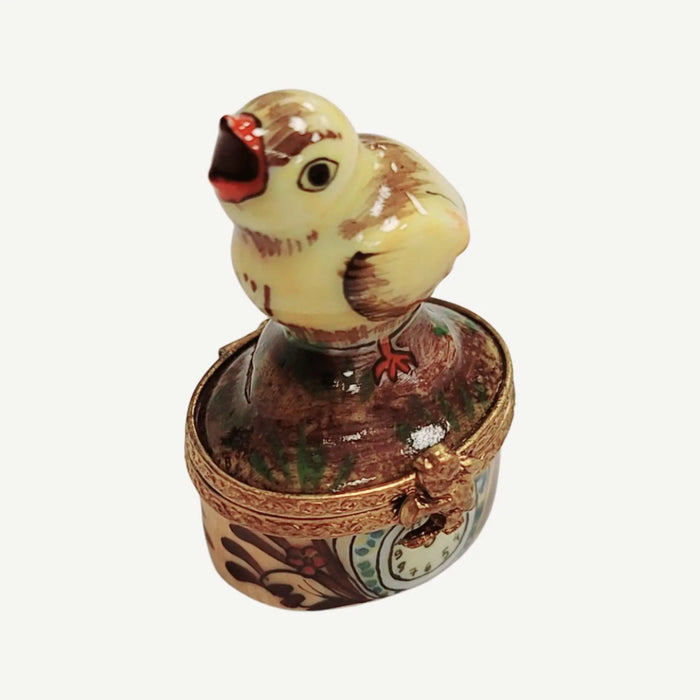 Mini Chick Limoges Box for Collectors Porcelain Limoges farm birds LIMOGES BOXES French Trinket Box
