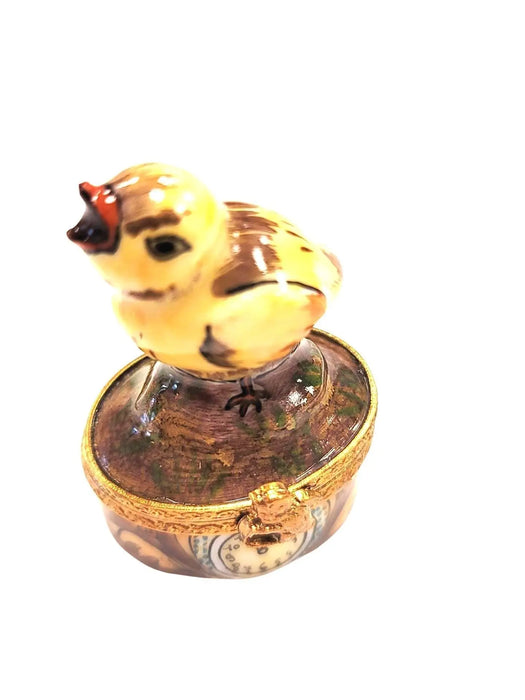 Mini Chick Limoges Box for Collectors Porcelain Limoges farm birds LIMOGES BOXES French Trinket Box