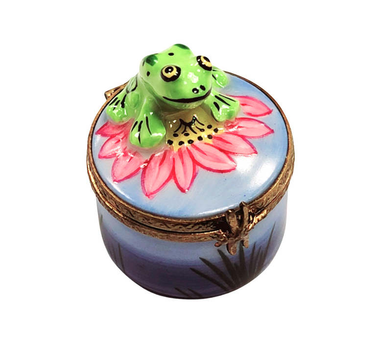 Mini Frog Limoges Box Porcelain Figurine-frog LIMOGES BOXES turtle-CH1R142