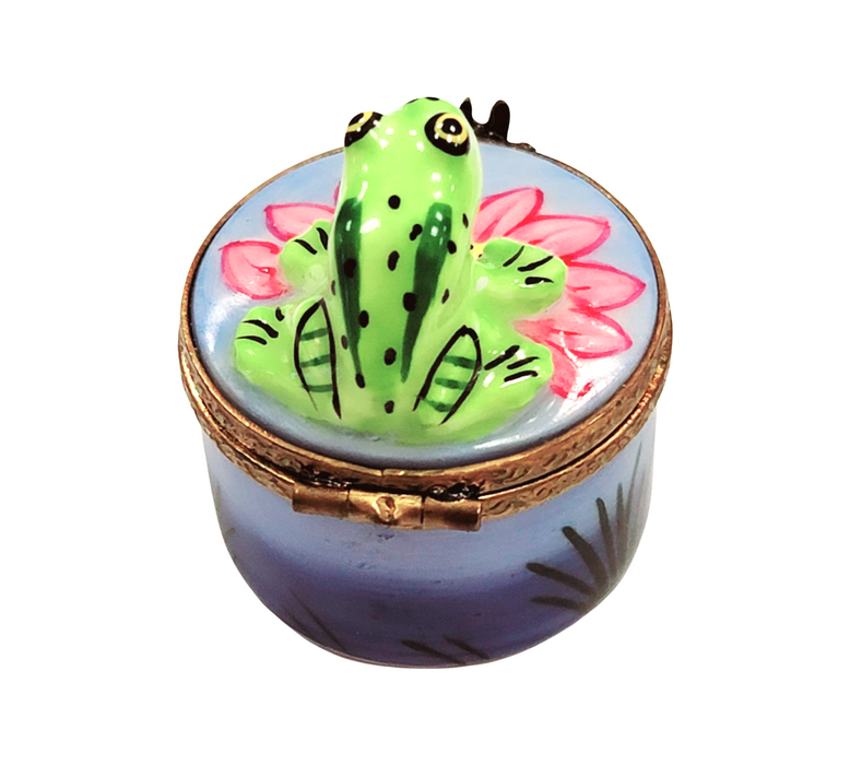 Mini Frog Limoges Box Porcelain Figurine-frog LIMOGES BOXES turtle-CH1R142