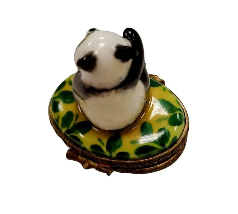 Mini Panda Bear Limoges Box for Collectors Porcelain Limoges bear French Trinket Box