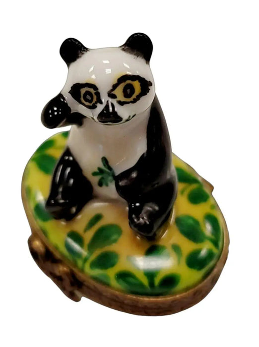 Mini Panda Bear Limoges Box for Collectors Porcelain Limoges bear French Trinket Box