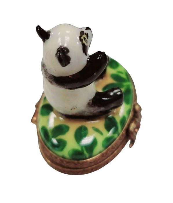 Mini Panda Bear Limoges Box for Collectors Porcelain Limoges bear French Trinket Box