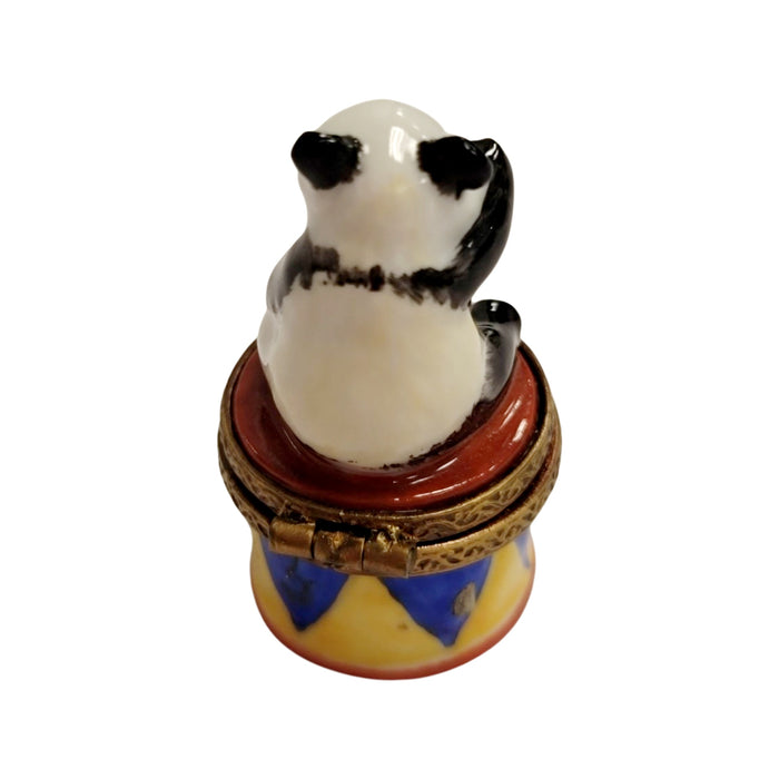 Mini Panda Limoges Box for Collectors Porcelain Limoges bear French Trinket Box