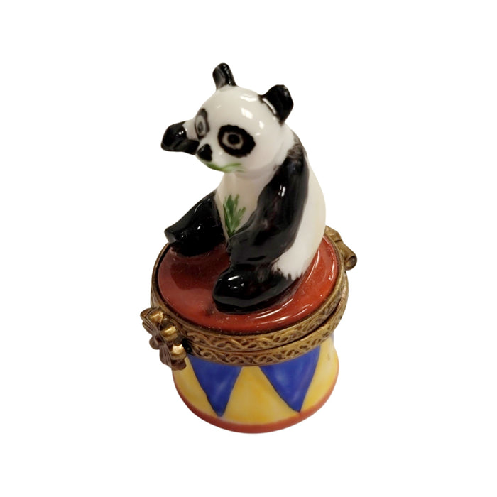 Mini Panda Limoges Box for Collectors Porcelain Limoges bear French Trinket Box