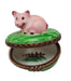 Mini Pig Limoges Box Treasure Porcelain Limoges pig French Trinket Box