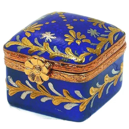 Mini Square Limoges Box for Collectors Porcelain Limoges square French Trinket Box