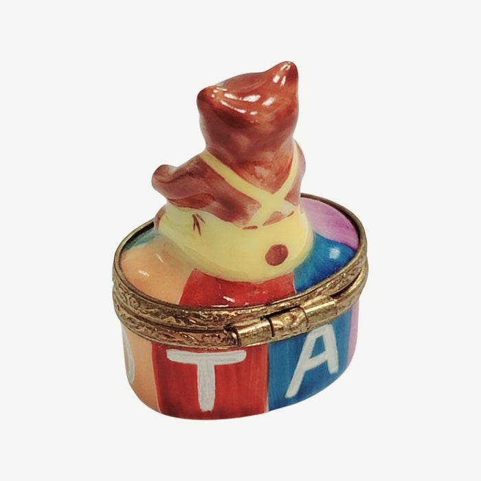 Mini Teddy Bear Delight for Collectors Porcelain Limoges Teddy French Trinket Box