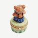 Mini Teddy Bear Treasure Box for Collectors Porcelain Limoges Teddy French Trinket Box