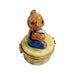 Mini Teddy Bear Treasure Box for Collectors Porcelain Limoges Teddy French Trinket Box