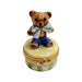 Mini Teddy Bear Treasure Box for Collectors Porcelain Limoges Teddy French Trinket Box