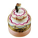 Mini Wedding Cake Keepsake for Couples Porcelain Limoges Wedding anniversary French Trinket Box