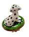 Miniature Dalmatian Dog Figurine for Dog Lovers Porcelain Limoges Dog French Trinket Box