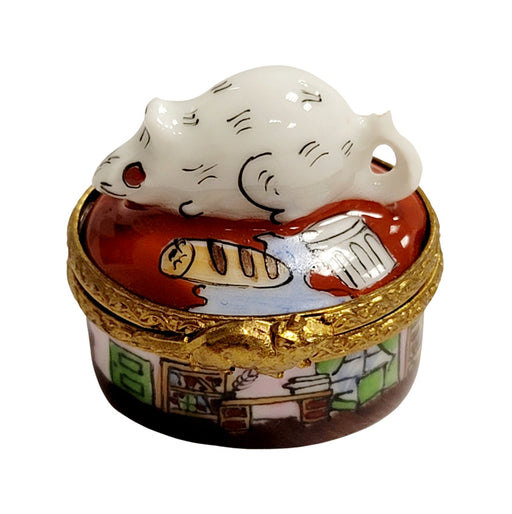 Mini Mouse House Charm for Collectors Porcelain Limoges mouse mice rabbit French Trinket Box