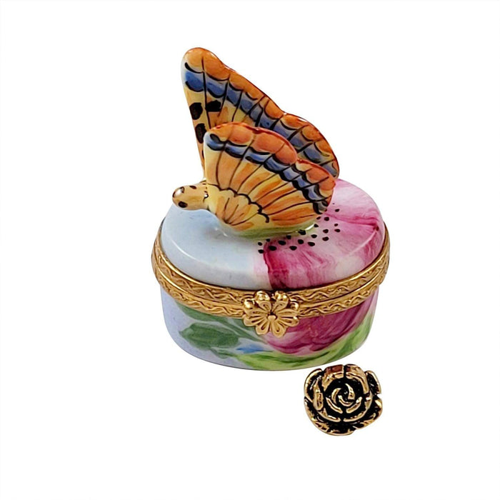 Monarch Butterfly Limoges Box for Nature Lovers Porcelain Limoges Butterfly French Trinket Box
