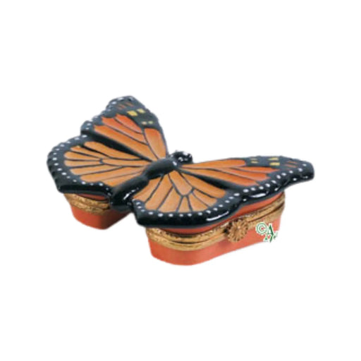 Monarch Butterfly Limoges Box for Collectors Porcelain Limoges Butterfly French Trinket Box