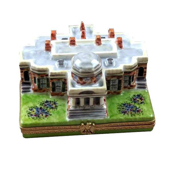 Monticello Limoges Box for History Lovers Porcelain Limoges travel united states monuments French Trinket Box