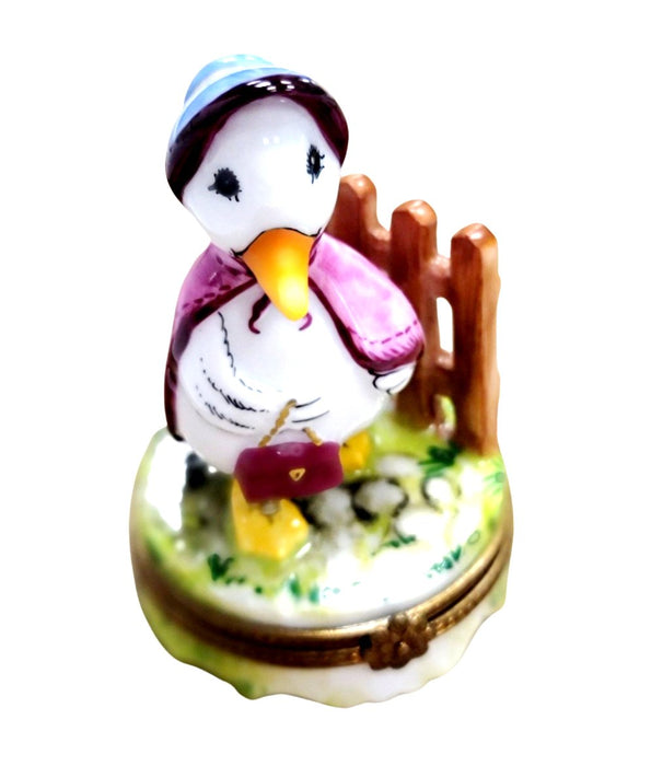 Mother Goose Limoges Box for Collectors Porcelain Limoges Fairy Tale farm bird French Trinket Box