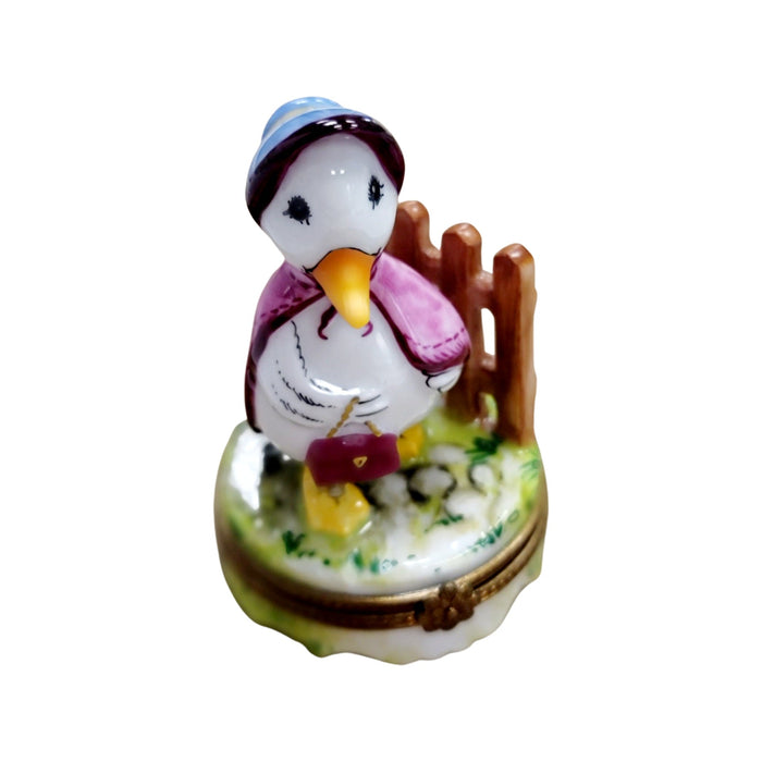 Mother Goose Limoges Box for Collectors Porcelain Limoges Fairy Tale farm bird French Trinket Box