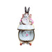Mother Rabbit Rocker Delight for Collectors Porcelain Limoges mother rabbit baby maternity French Trinket Box