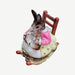 Mother Rabbit Rocker Delight for Collectors Porcelain Limoges mother rabbit baby maternity French Trinket Box