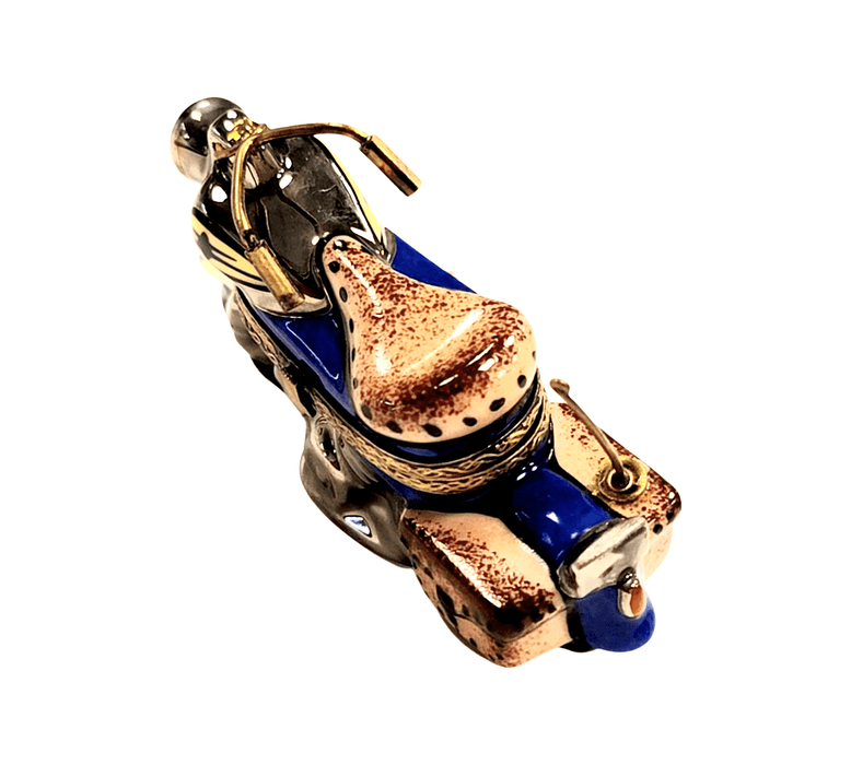 Motorcycle Limoges Box for Enthusiasts Porcelain Limoges vehicle French Trinket Box