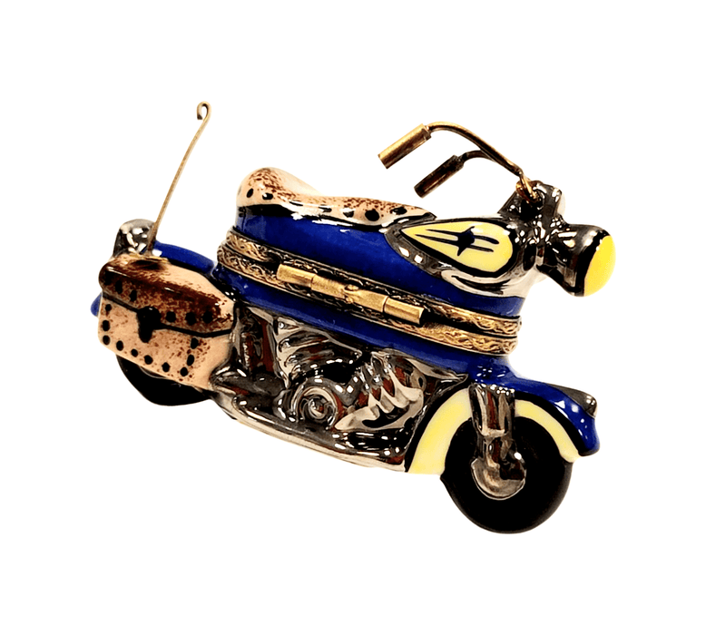 Motorcycle Limoges Box for Enthusiasts Porcelain Limoges vehicle French Trinket Box