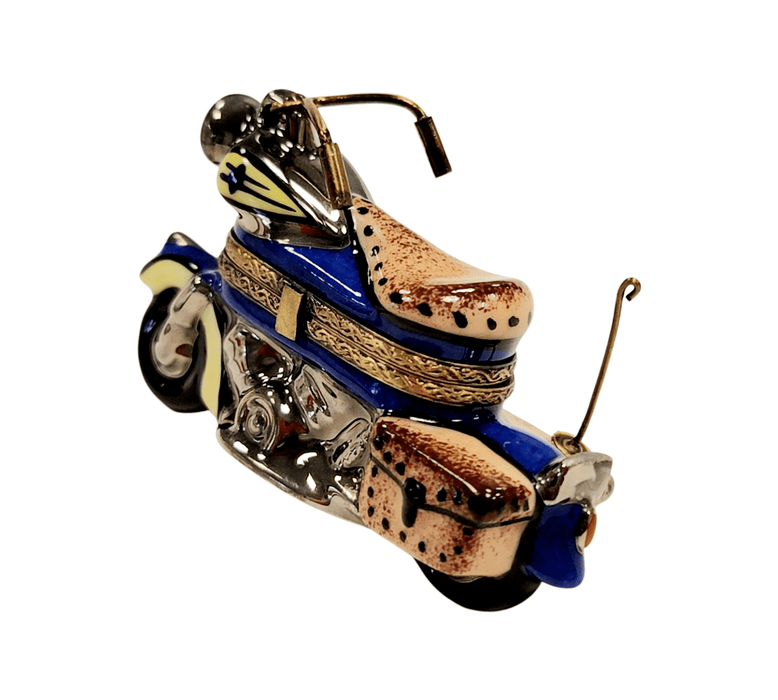 Motorcycle Limoges Box for Enthusiasts Porcelain Limoges vehicle French Trinket Box