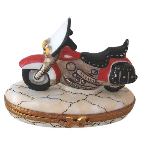 Motorcycle Limoges Box for Collectors Porcelain Limoges vehicles French Trinket Box