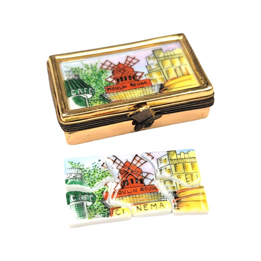 Moulin Rouge Paris Puzzle Limoges Box Porcelain Figurine-LIMOGES BOXES games gambling travel Paris france-CH6D22