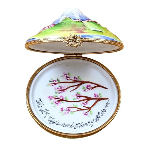 Mount Fuji Limoges Box for Cultural Gifts Porcelain Limoges Rochard Travel Monuments French Trinket Box