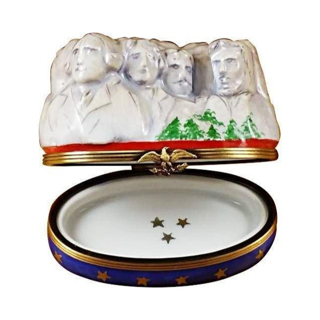 Treasured French collectible: Mount Rushmore Limoges box, painted by hand