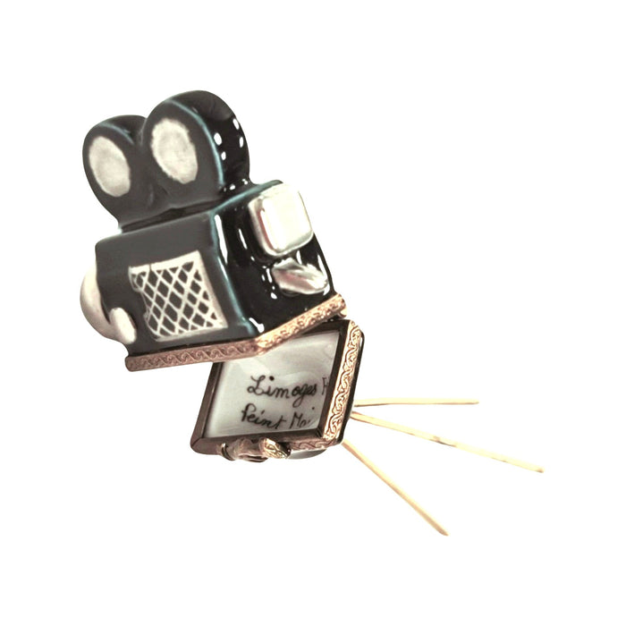 Movie Camera Limoges Box for Film Lovers Porcelain Limoges fine art professional French Trinket Box