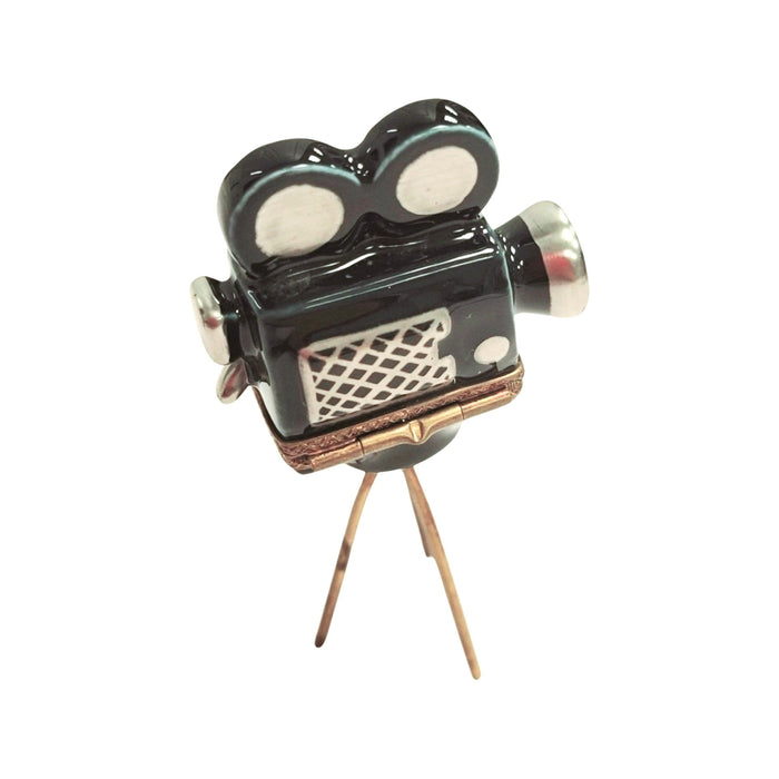 Movie Camera Limoges Box for Film Lovers Porcelain Limoges fine art professional French Trinket Box