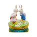 Mr and Mrs Rabbit Limoges Box for Collectors Porcelain Limoges rabbits mice French Trinket Box