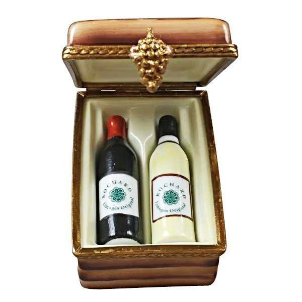 Napa Valley Wine Crate for Wine Lovers Porcelain Limoges wine spirits French Trinket Box