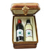Napa Valley Wine Crate for Wine Lovers Porcelain Limoges wine spirits French Trinket Box