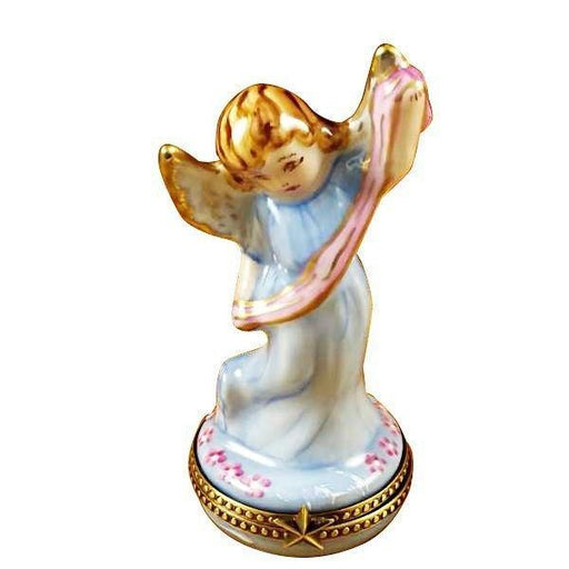 Nativity Angel for Holiday Decor Porcelain Limoges nativity angel French Trinket Box