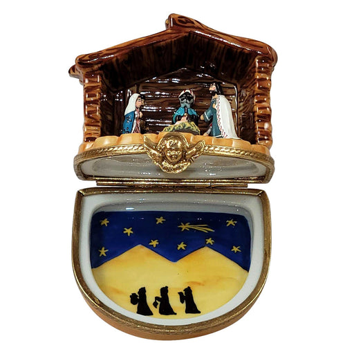 Nativity Scene Limoges Box for Holiday Decor Porcelain Limoges nativity French Trinket Box
