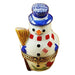Nesting Snowman Set for Holiday Cheer Porcelain Limoges snowman French Trinket Box