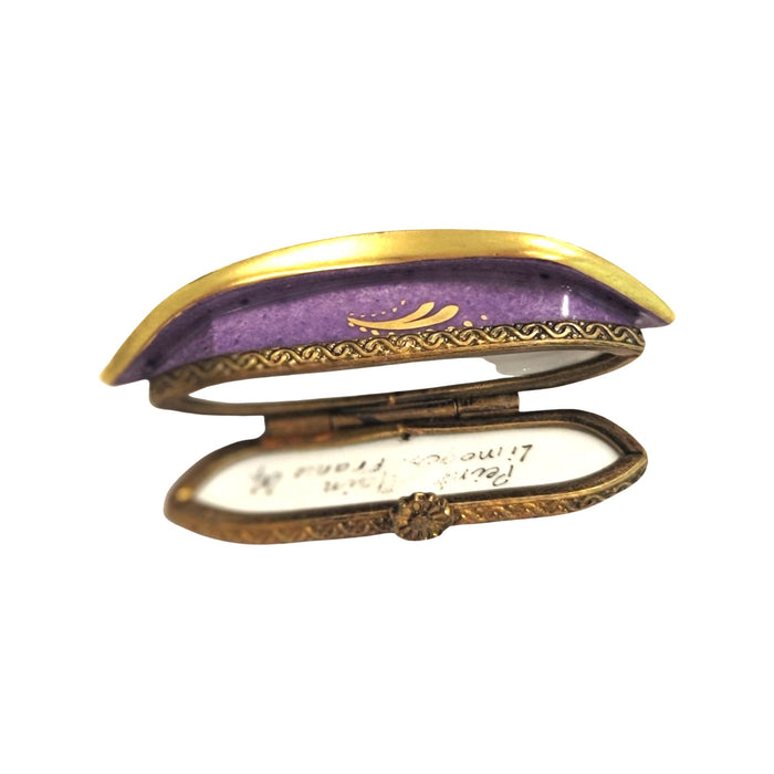 New Orleans Purple Mask Figurine for Collectors Porcelain Limoges LIMOGES BOXES purse bag French Trinket Box