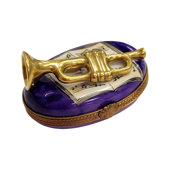 New Orleans Trumpet Limoges Box Porcelain Figurine-Music LIMOGES BOXES-CH2P121