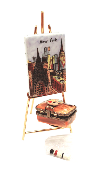 New York City Artistry Box for Collectors Porcelain Limoges Fine Art French Trinket Box
