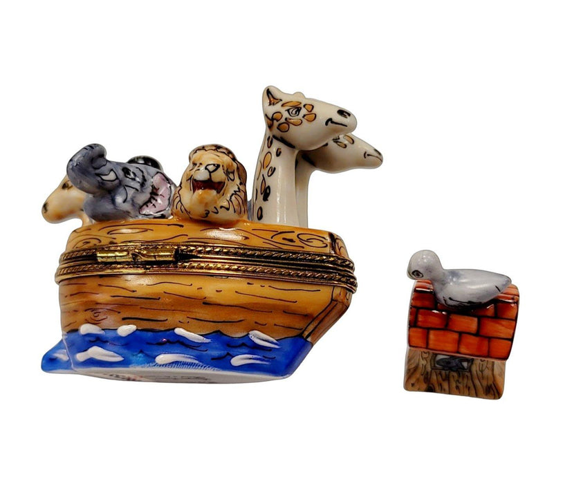 Noahs Ark Limoges Box Porcelain Figurine-Religion Christian-CH3S286I