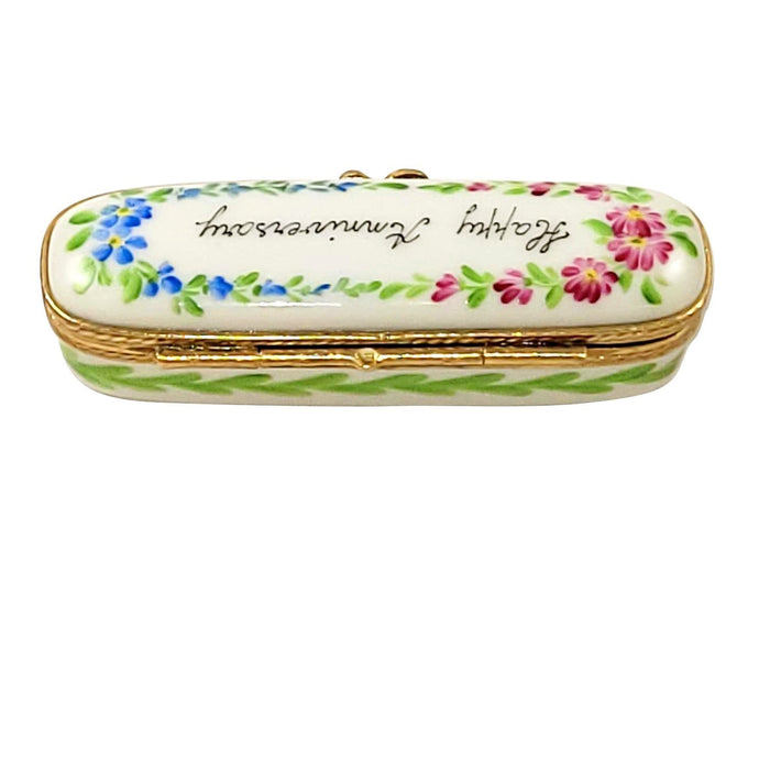 Happy Anniversary Gift for Couples Porcelain Limoges anniversary wedding French Trinket Box