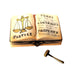 Open Law Book Keepsake for Lawyers Porcelain Limoges professional book French Trinket Box